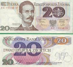 Tradera Poland 20 Zlotych 1982 P-149 UNC^ Sedlar