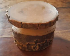 Tradera Poppel ask med lock från AB Sowe Konst (12 x 10 Cm)^ Dalahästar