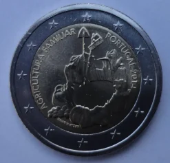 Tradera Portugal 2 euro 2014 Agricultura Familiar^ Euromynt & Sedlar
