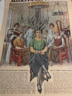 Tradera Poster, Allers familje-journal 1923, damfrisering, 25 kr^ Posters