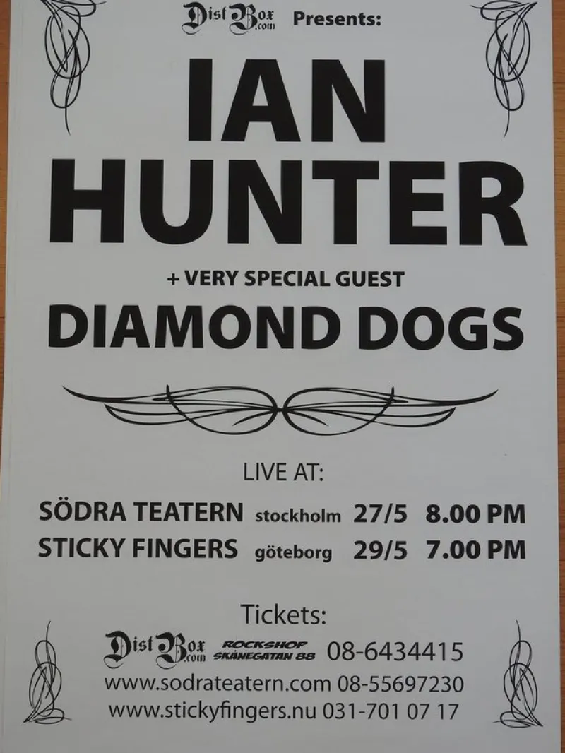 Tradera Poster Ian Hunter Södra Teatern i toppskick^ Musikposters