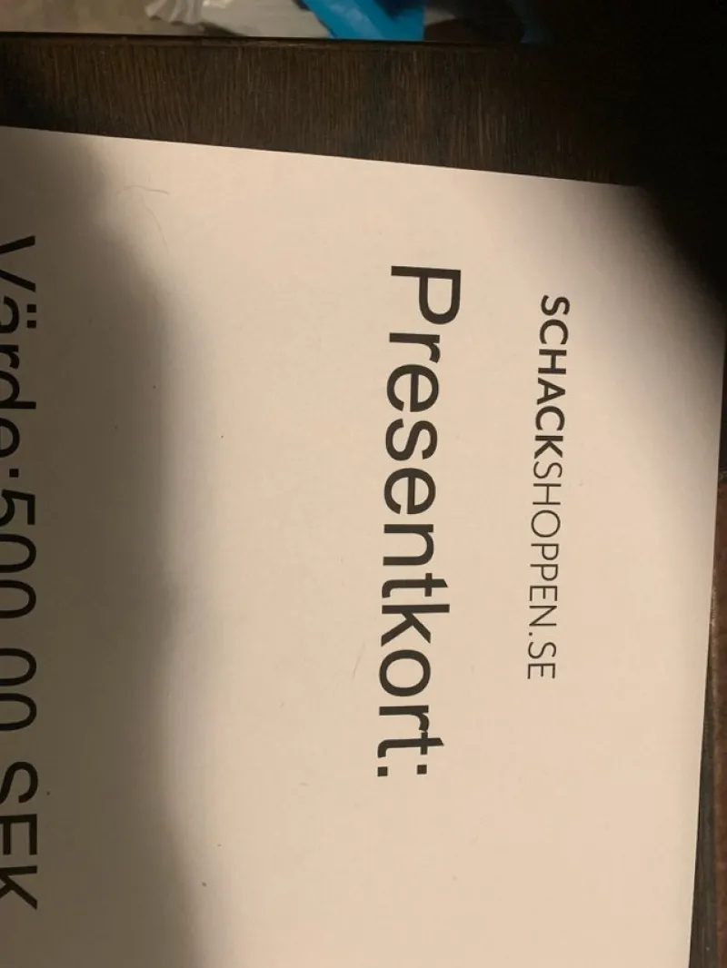 Tradera Presentkort schackshoppen.se> Presentkort & Rabattkoder