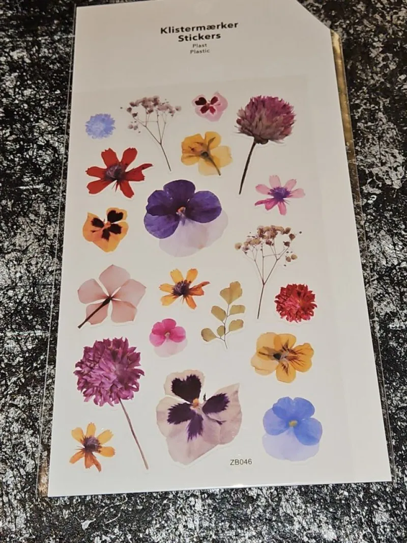 Tradera Pressade blombilder klistermärken^ Scrapbooking
