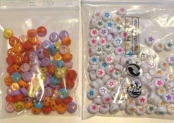 Tradera pärlor rund platt stjärnor och olika mönster 190 styck^ Smyckestillverkning