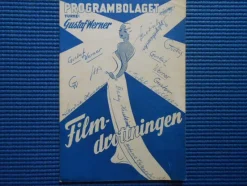 Tradera Musikmemorabilia<Program filmdrottningen operett med Gustaf Werner 1951