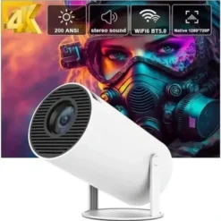 Tradera Projektor 4k Android 11 Dual Wifi6 200 Bt5.0 1080p 1280*720p Vit^ Projektorer