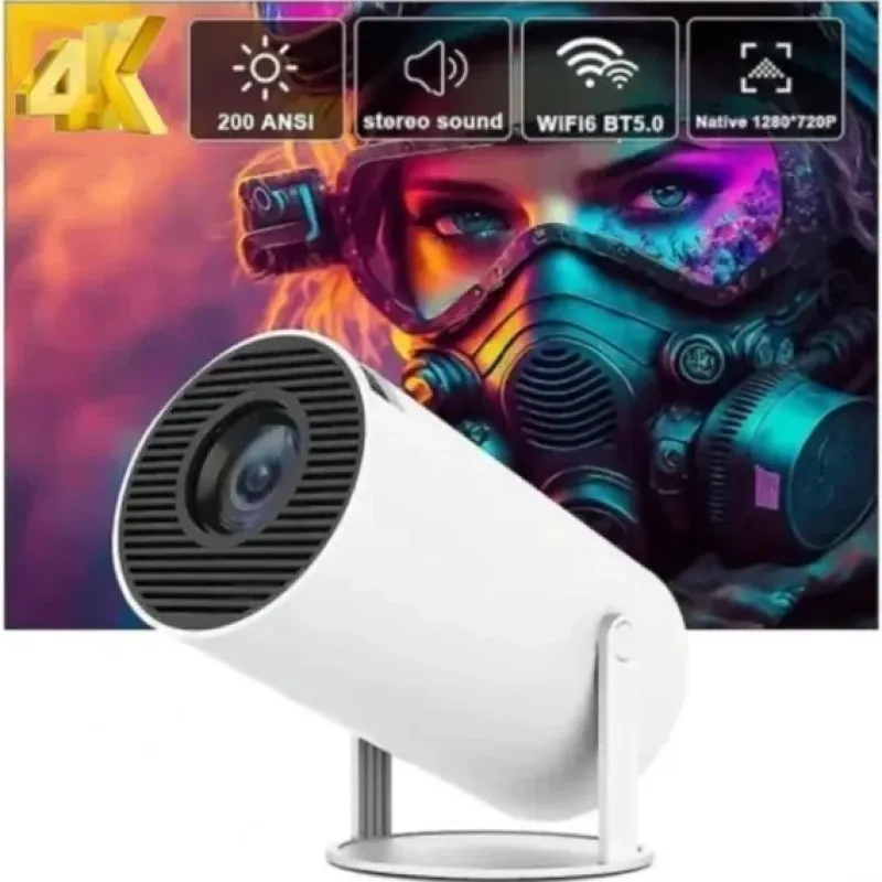Tradera Projektor 4k Android 11 Dual Wifi6 200 Bt5.0 1080p 1280*720p Vit^ Projektorer