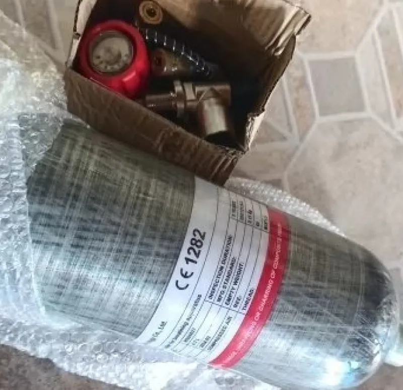 Tradera Äventyrssporter<4500psi/300Bar 4,7L kolfibercylinder med ventil, högtryckstank för dykning