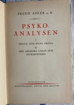 Tradera PSYKOANALYSEN. Freud, Adler m. fl. (1930)> Medicin & Psykologi