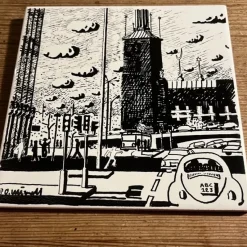 Tradera Pukkilatavla kakelplatta stad Finland kakel konst vw> Golv, Kakel & Klinker