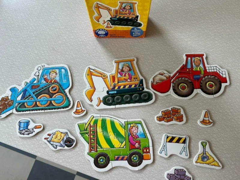 Tradera Pussel Big Wheels, Orchard Toys> Barnspel & Pussel