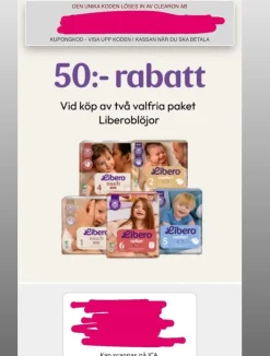 Tradera Rabattkupong Libero Blöjor> Övriga Barnartiklar