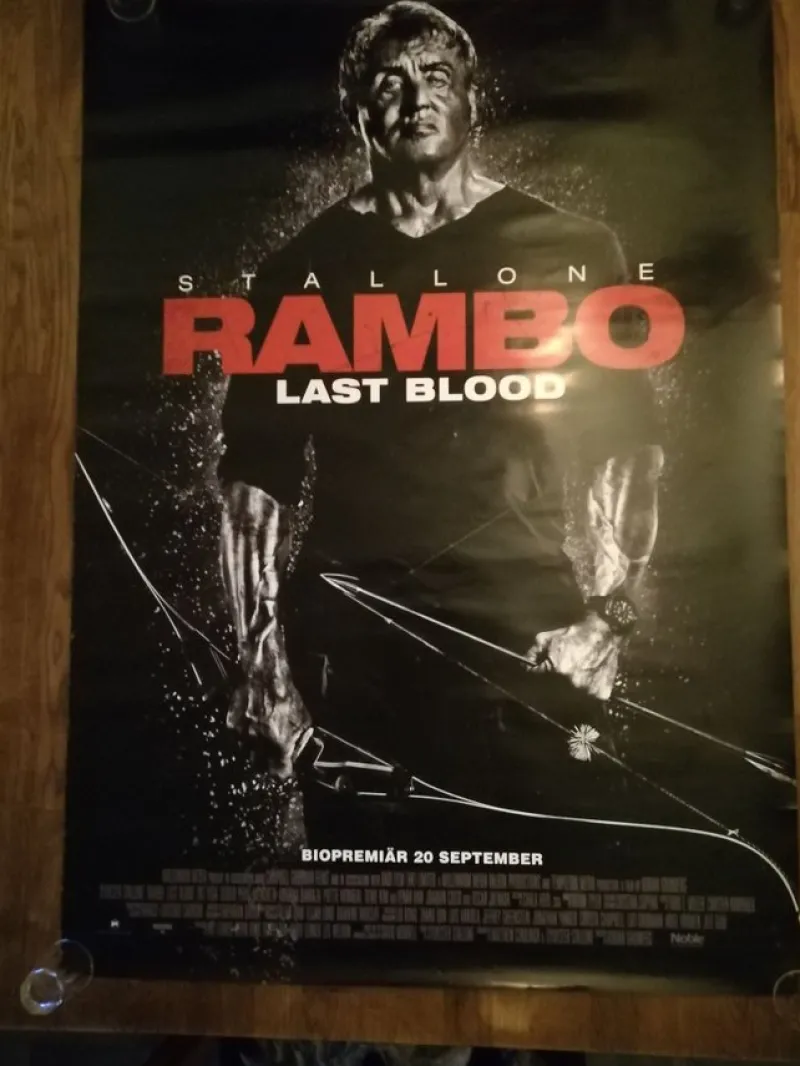 Tradera Rambo Last Blood - Biopremiärposter SYLVESTER STALONE SE BILDER^ Filmmemorabilia