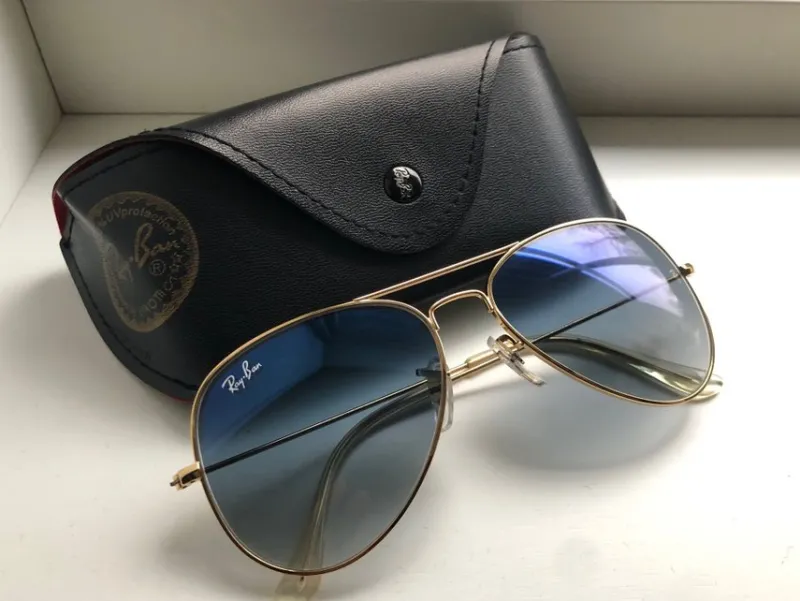 Tradera Ray-Ban Aviator Solglasögon - Guld> Solglasögon