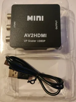 Tradera RCA till HDMI adapter / signalomvandlare svart AV2HDMI^ Tv & Tillbehör