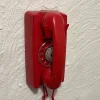 Tradera Fast Telefoni<Röd väggtelefon