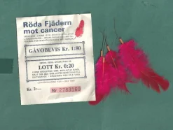 Tradera Lotter & Lottsedlar<Röda Fjädern, lottsedel 1969, samt 4 fjädrar.