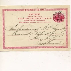 Tradera 10öre brevkort 13 beg Läckeby 23.2.1900 till Tyskland, F=50+^ Sverige