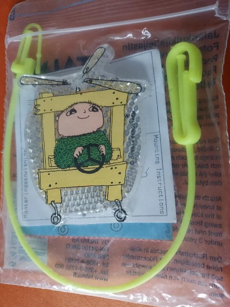 Tradera reflex ALFONS ca 5x7,5 cm !> Barnsäkerhet