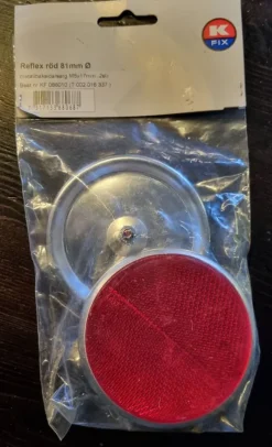 Tradera Reflexer röda 81mm med metallbaksida.^ Veteranbilar Före 1990