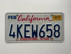 Tradera Skyltar<Registreringsskylt från USA Kalifornien, fint skick