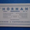 Tradera Tobakiana<Reklamkort/skylt Hörnan Cigarr & Pappershandel Borgholm