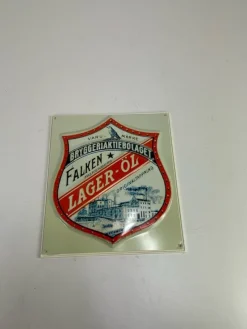 Tradera Skyltar<Reklamskylt ” Falken Lager-Öl ”