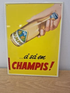 Tradera Reklamprylar<Reklamtavla Champis