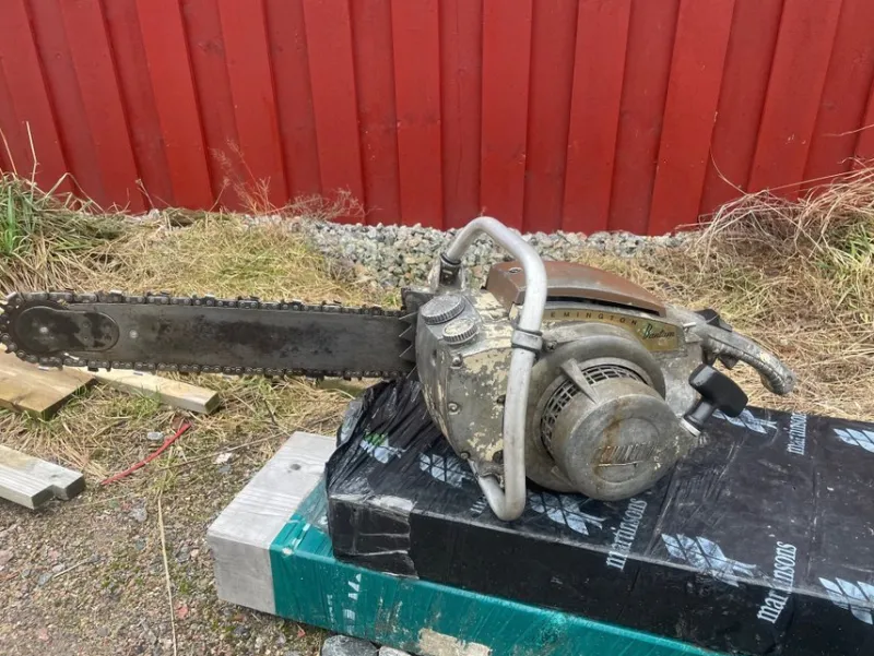 Tradera Trädgårdsmaskiner<Remington Bantam A motorsåg, Fungerar!