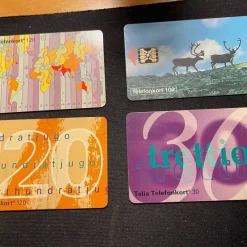 Tradera Telefonkort<RETRO 4 TELEFONKORT ,TELIA FRÅN 1992,1993 OCH 1994