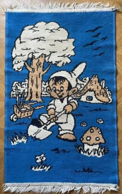 Tradera Retro Barnmatta ryamatta matta barnrum retro 70-tal> Mattor