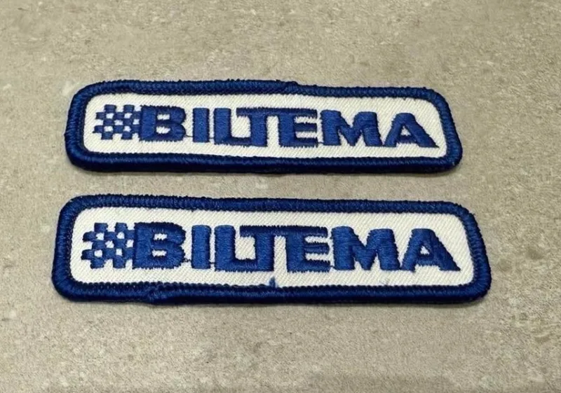 Tradera Retro Biltema textil jackmärke> Tygmärken & Pins