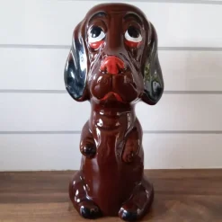 Tradera Sparbössor<Retro Keramik Spargris Hund 19 cm