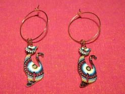 Tradera Egendesignade Smycken<Örhängen med katt/katter av emalj/rostfritt stål.