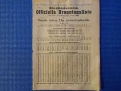 Tradera Lotter & Lottsedlar<Riksgäldskontorets officiella dragningslista sept 1930