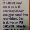 Tradera RIV PYRAMIDERNA! - Jan Carlzon> Företagsrelaterat