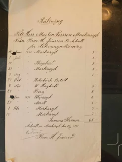 Tradera Räkning Bror Jönsson Södra Århult till Martin Persson Markaryd 1934 Markaryd^ Fraktsedlar & Fakturor