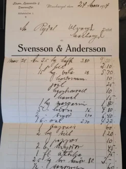 Tradera Fraktsedlar & Fakturor<Räkning Markaryd 1924 Kvarn Spannmåls & Diverseaffär Småland