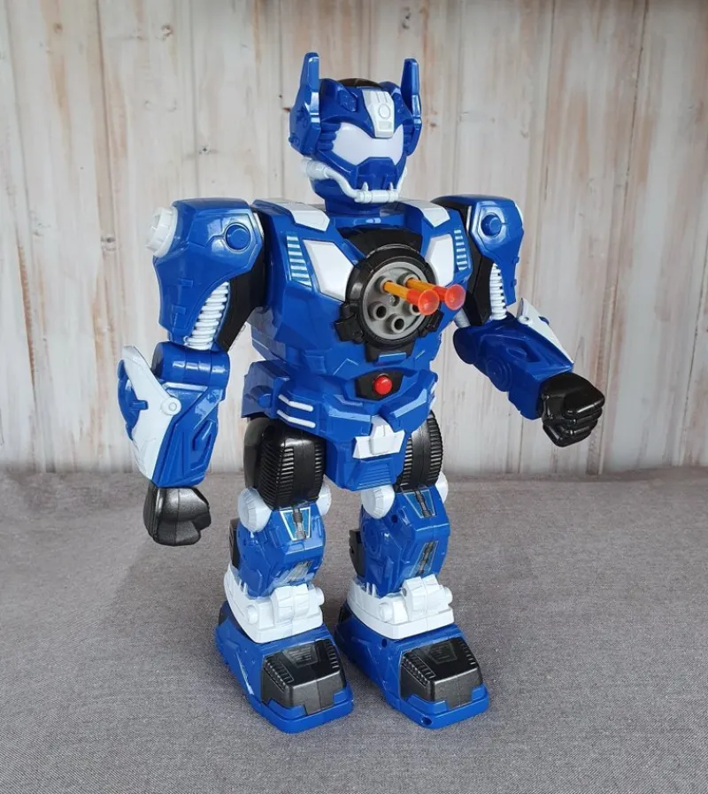 Tradera Robot med ljud, ljus och projektiler/Robot with sound, light and projectiles> Robotleksaker & Robotdjur