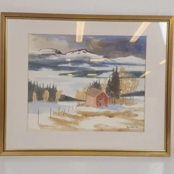 Tradera Rolf Wikström - Inramad akvarell^ Måleri