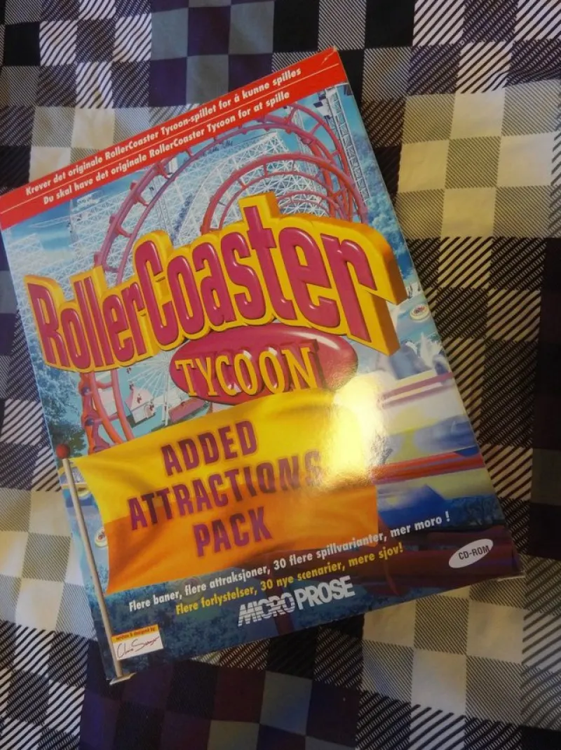 Tradera Datorspel<Roller Coaster Tycoon: Added Attractions Pack, PC Big box