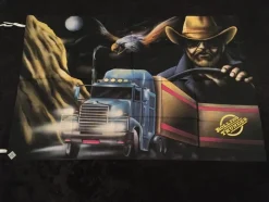 Tradera ROLLING THUNDER Poster flagga Samlarobjekt från 80-talet i nyskick^ Lastbilar & Bussar