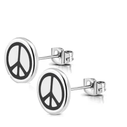 Tradera Örhängen<Öronhängen Peace 8 mm