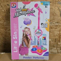 Tradera Rosa barn mikrofon med ljus och musik - LAGERUTFÖRSÄLJNING^ Studio & Scenutrustning