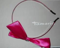 Tradera Hårsmycken & Diadem<Rosa Tyg Diadem Stor Rosett + Silvrig detalj Fin Vacker Håraccessoar Preppy