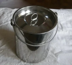 Tradera Rostfri cylinderhink med lock^ Övrigt Hem & Hushåll