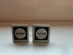 Tradera Manschettknappar<SAAB - MANSCHETTKNAPPAR I TENN - RUNE TUNESSMED