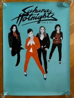 Tradera Sahara Hotnights – promoposter – Kiss & Tell – 2004 – poster – 50x70^ Musikposters