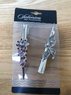 Tradera Hårsmycken & Diadem<Salonica Hair Vintage Accessories - Two Hair clips Included - New