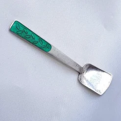 Tradera Saltsked, strösked, Anton Michelsen, sterling silver och emalj, Danmark, Denmark> Silver